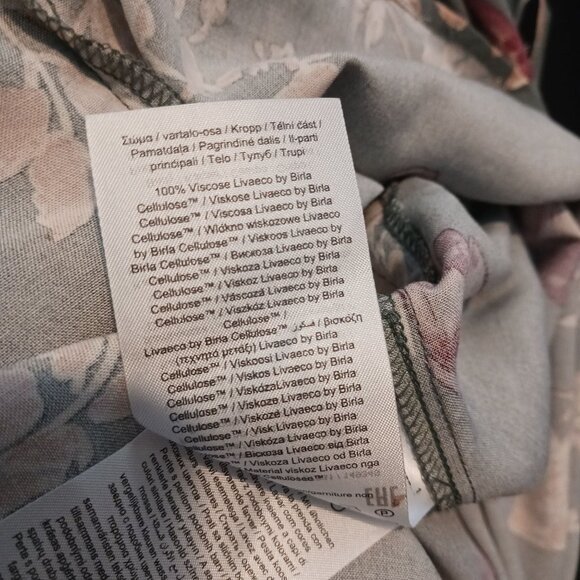 NEW Vero‎ Moda Maternity Easy Joy Tie Short Dress Sage Green Floral XS - Picture 7 of 12